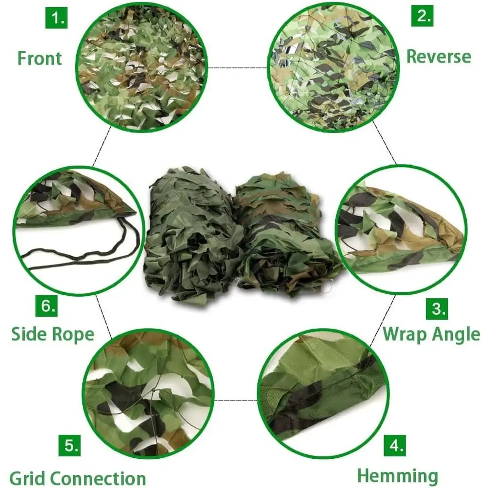 Large 7x12m Camouflage Netting - Outdoor Hunting Blinds ulasan dan harga