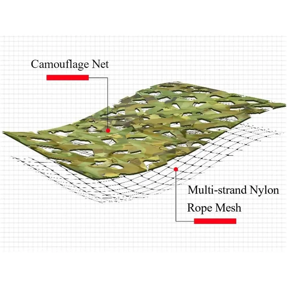 Large 7x12m Camouflage Netting - Outdoor Hunting Blinds ulasan dan harga