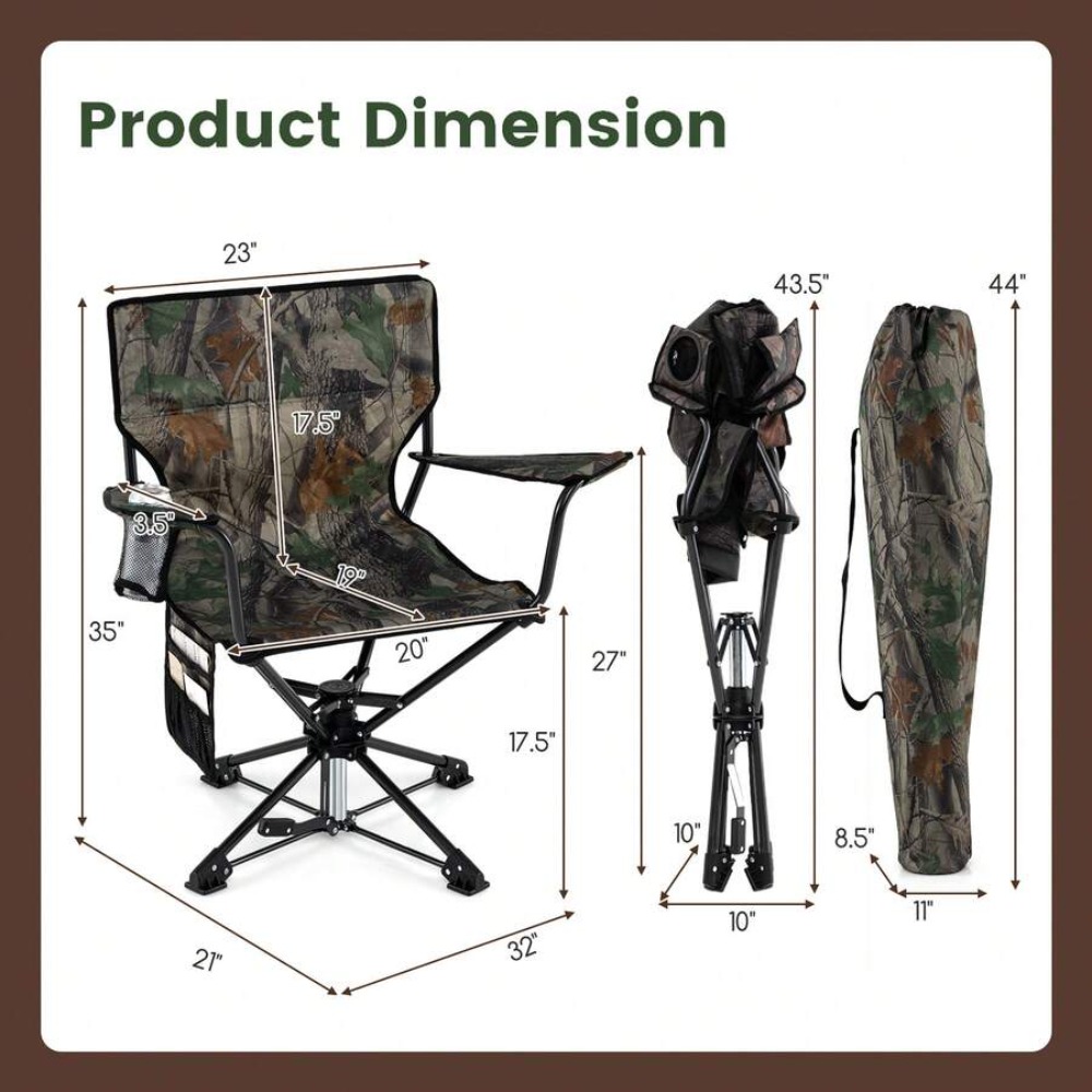 360 Degree Swivel Hunting Chai - Outdoor Hunting Blinds ulasan dan harga