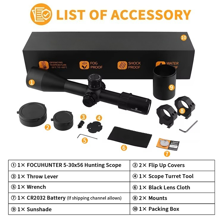 5-30X56 FFP Tactical Long Rang - Outdoor Hunting Range ulasan dan harga