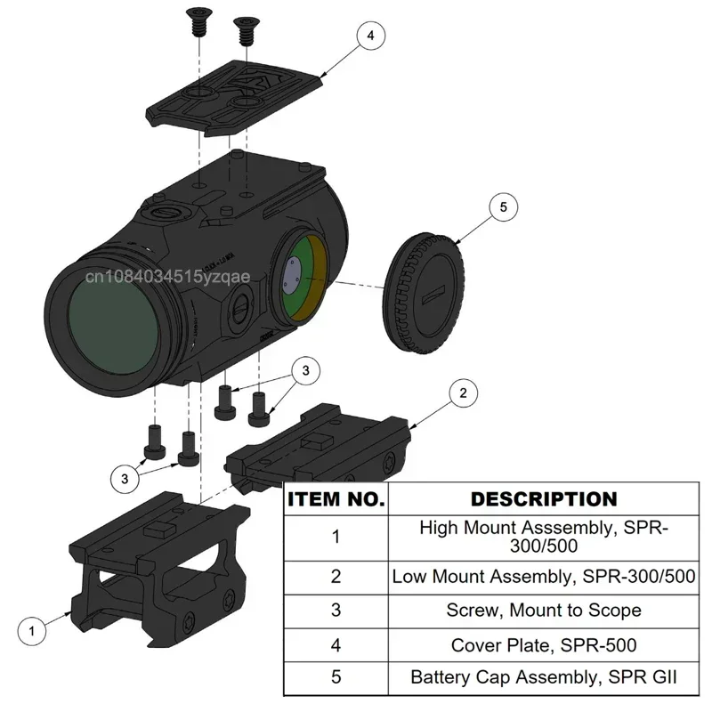 Tactical GEN II 5X Prism Rifle - Outdoor Hunting Range ulasan dan harga