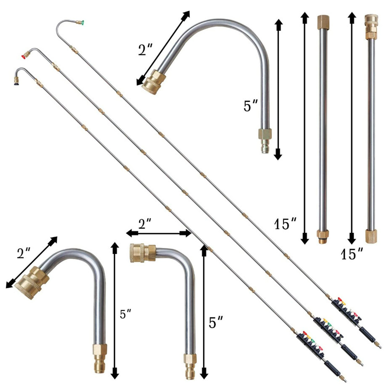 10/8pcs Pressure Washer Extens - Gun Cleaning Rod ulasan dan harga