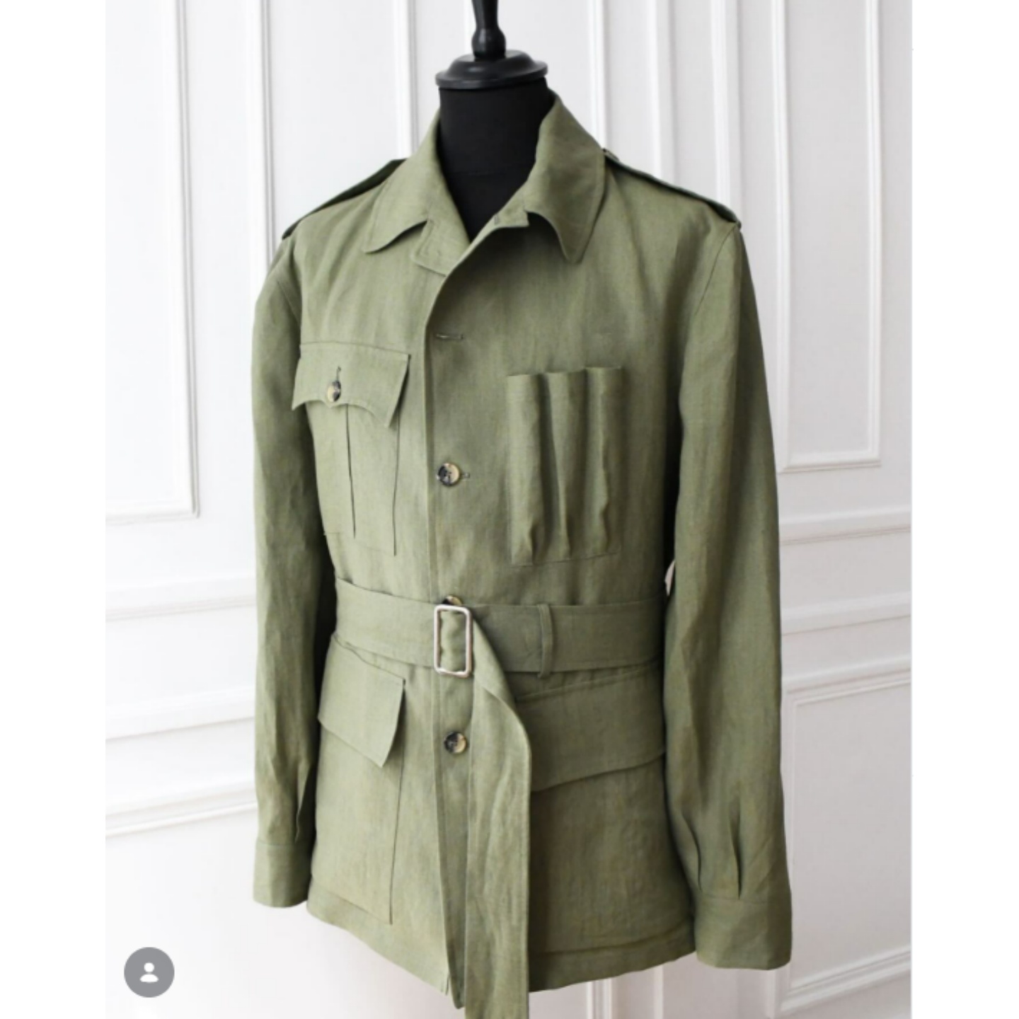 Men Linen Safari Jacket Vintag - Safari Outdoor Hunting Jackets ulasan dan harga